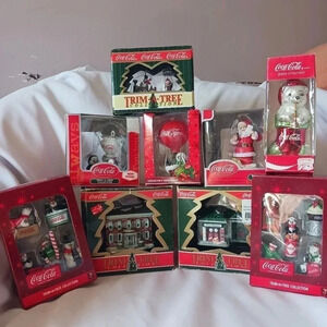 Collectible cocacola lot of 9 pcs christmas  ornaments
